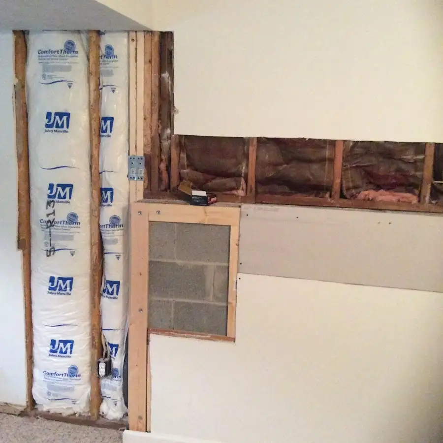 Wall insulation replacement during Contents Cleaning & Restoration in Kearney